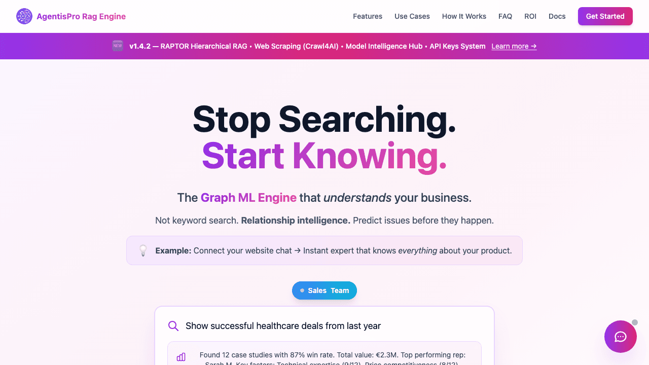 AgentisPro RAG Engine screenshot